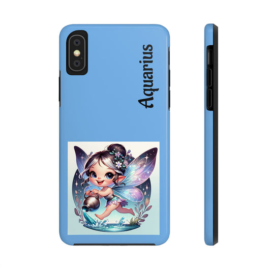 Aquarius Fairy Tough Phone Case - Celestial Vibes, Unique Gift for Zodiac Lovers, Protective Phone Cover, Astrology Art